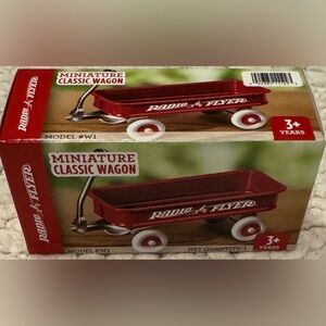 NEW Mini Radio Flyer Classic Wagon Red Miniature Model New in Box Never Used